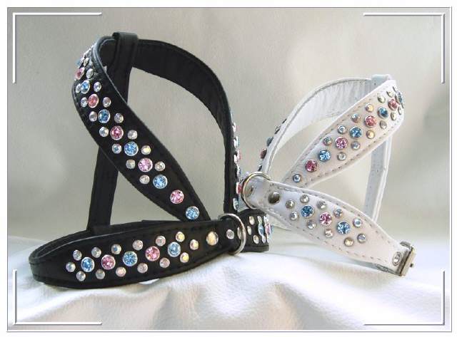 Hunde Brustgeschirr Strass Leder Geschirr